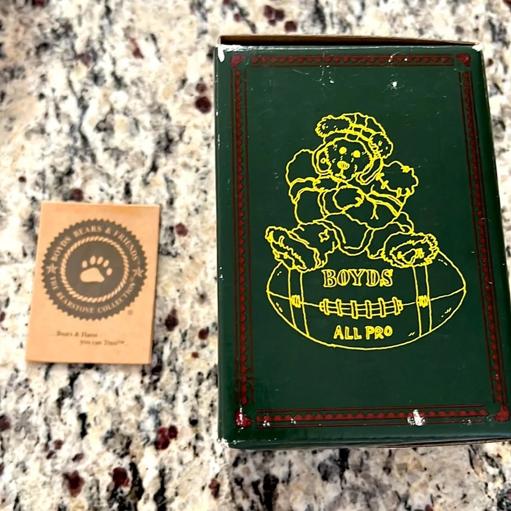 Vintage 1995 Boyd’s Bear Knute Half Time Figure Ornament Original Box